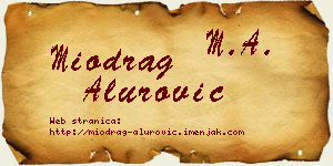 Miodrag Alurović vizit kartica